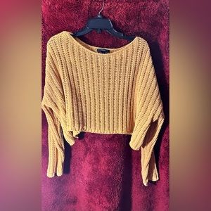 Forever 21 mustard yellow  crop sweater